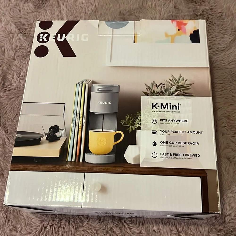 Keurig K Mini Single Serve Coffee Maker Studio Gray less than 5” wide  6 - 12 oz - Picture 2 of 9
